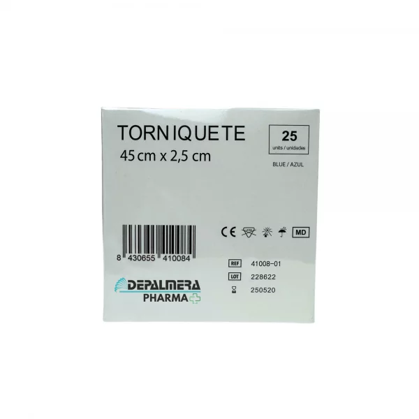 Torniquete en Rollo Sin Látex Azul – Paquete de 25 Unidades