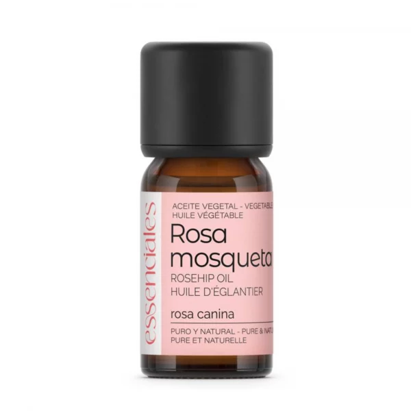 Aceite de Rosa Mosqueta puro de primera presión en frío, ideal para el cuidado de la piel y el cabello.