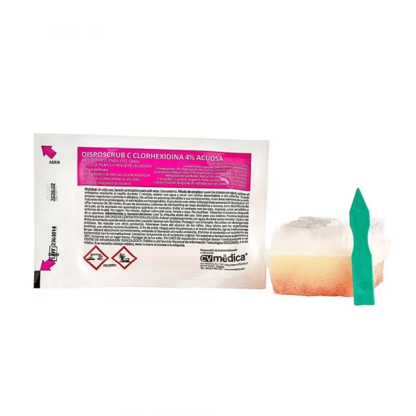 Esponja con cepillo clorhexidina 4% Disposcrub CV Médica estéril