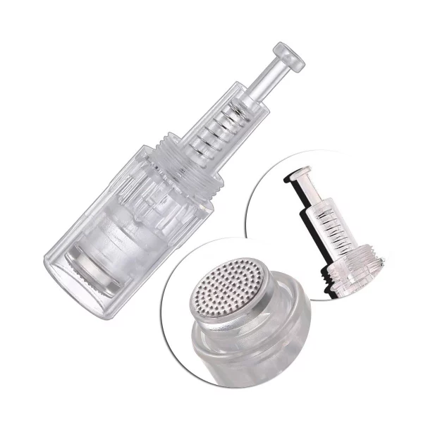 Cartucho desechable con puntas 3D para Dermapen, diseñado para tratamientos de microneedling.