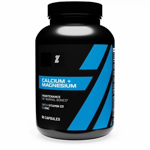 Calcio + Magnesio con Zinc y Vitamina D3 90 Cápsulas, suplemento para la salud ósea y muscular.