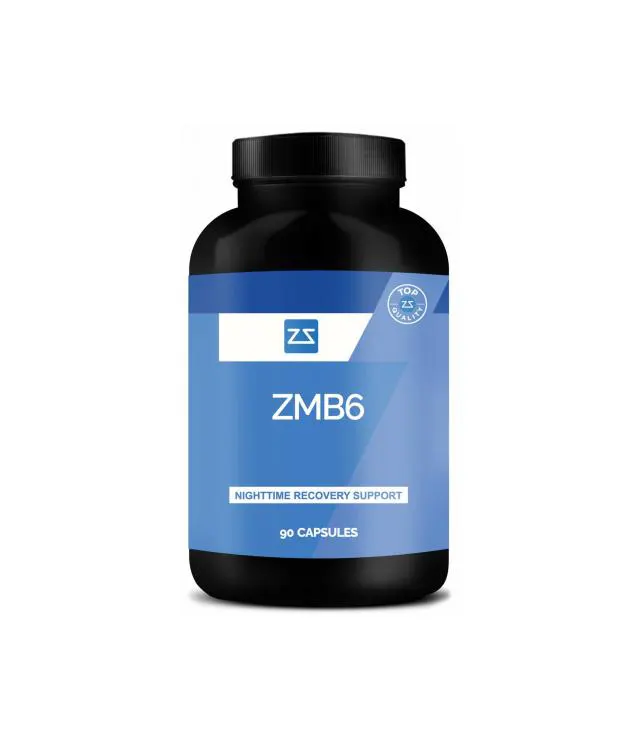 ZMB6 90 Cápsulas, suplemento para la recuperación muscular y mejora del sueño.