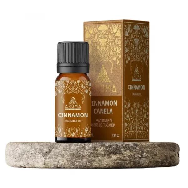 Aceite esencial de canela AROMA 10 ml en frasco, ideal para quemadores y humidificadores