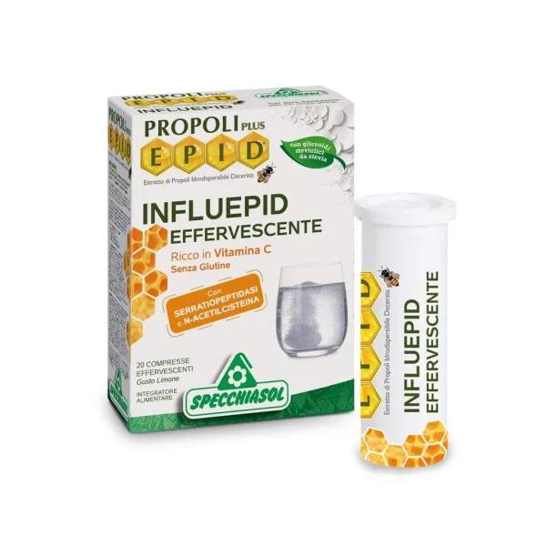 Influepid Plus Solaray efervescente, complemento para defensas con vitamina C y propóle
