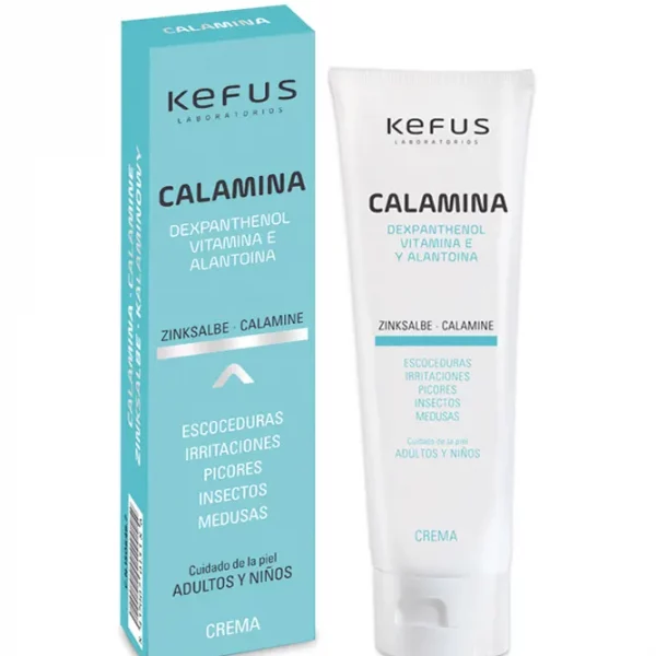 Crema Calamina Kefus 75g – Alivio para piel irritada, picor, rojeces y quemaduras solares