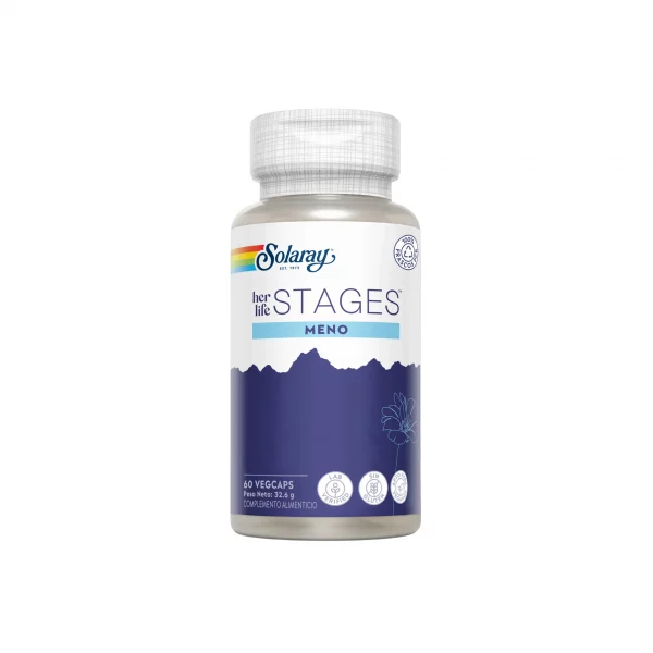Suplemento natural para la menopausia con plantas y cromo – Stages Meno Solaray