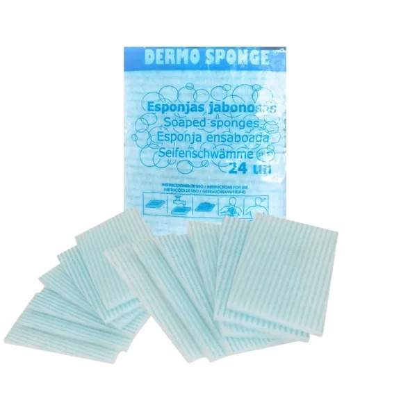 Paquete de 24 esponjas jabonosas desechables Dermo Sponge con pH 5.5