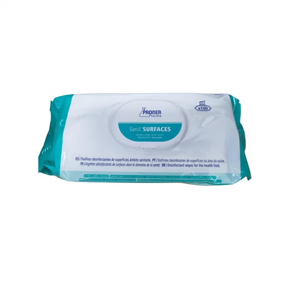 Toallitas desinfectantes SANIT SURFACES para superficies sanitarias