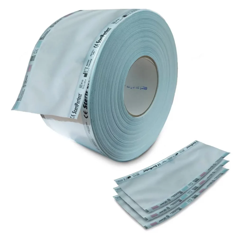 Rollo de esterilización médico en papel crepado – 10 × 200 m y 15 × 200 m