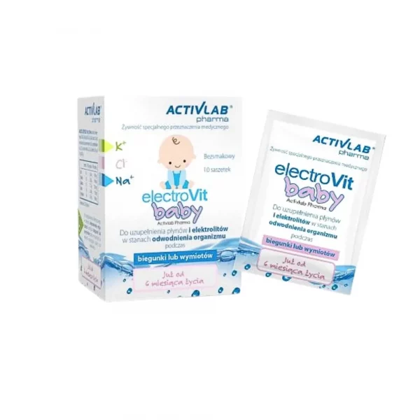 ElectroVit Baby Pure Activlab – Sobres de rehidratación oral para bebés y niños