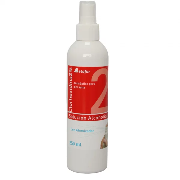 Clorhexidina 2% en alcohol Betafar 250 ml – Antiséptico cutáneo profesional