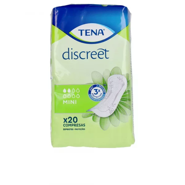 TENA Discreet Mini Ultra 20 unidades – Compresas femeninas para pérdidas leves de orina