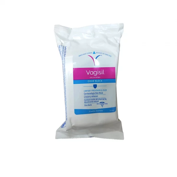 Vagisil Toallitas Íntimas Odor Block 20 unidades – Limpieza y frescor íntimo