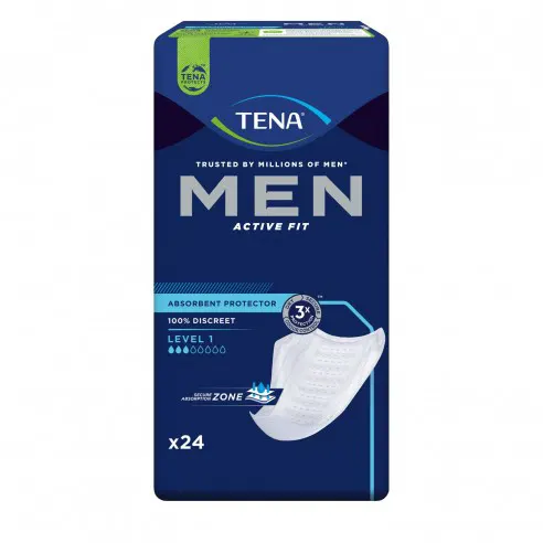 TENA Men Level 1 24 unidades – Protector masculino para pérdidas moderadas de orina