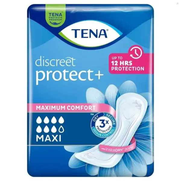 TENA Lady Maxi 12 unidades – Compresas femeninas para pérdidas fuertes de orina