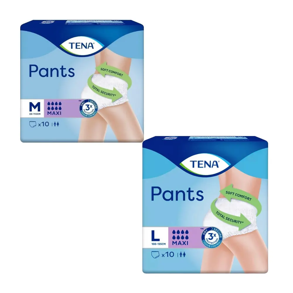 Ropa interior absorbente unisex Tena Pants Maxi protección nocturna y máxima absorción