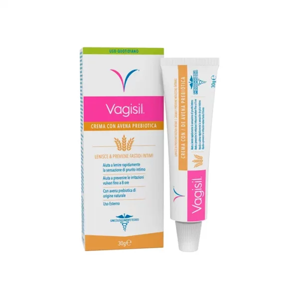 Vagisil Crema de Avena Prebiótica 30 g – Cuidado íntimo hidratante y protector
