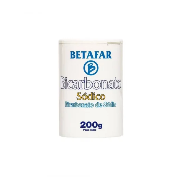 Bicarbonato de sodio Betafar 200g bote blanco para hogar y cuidado personal