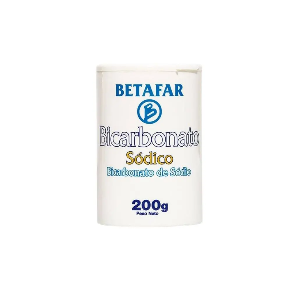 Bicarbonato de sodio Betafar 200g bote blanco para hogar y cuidado personal