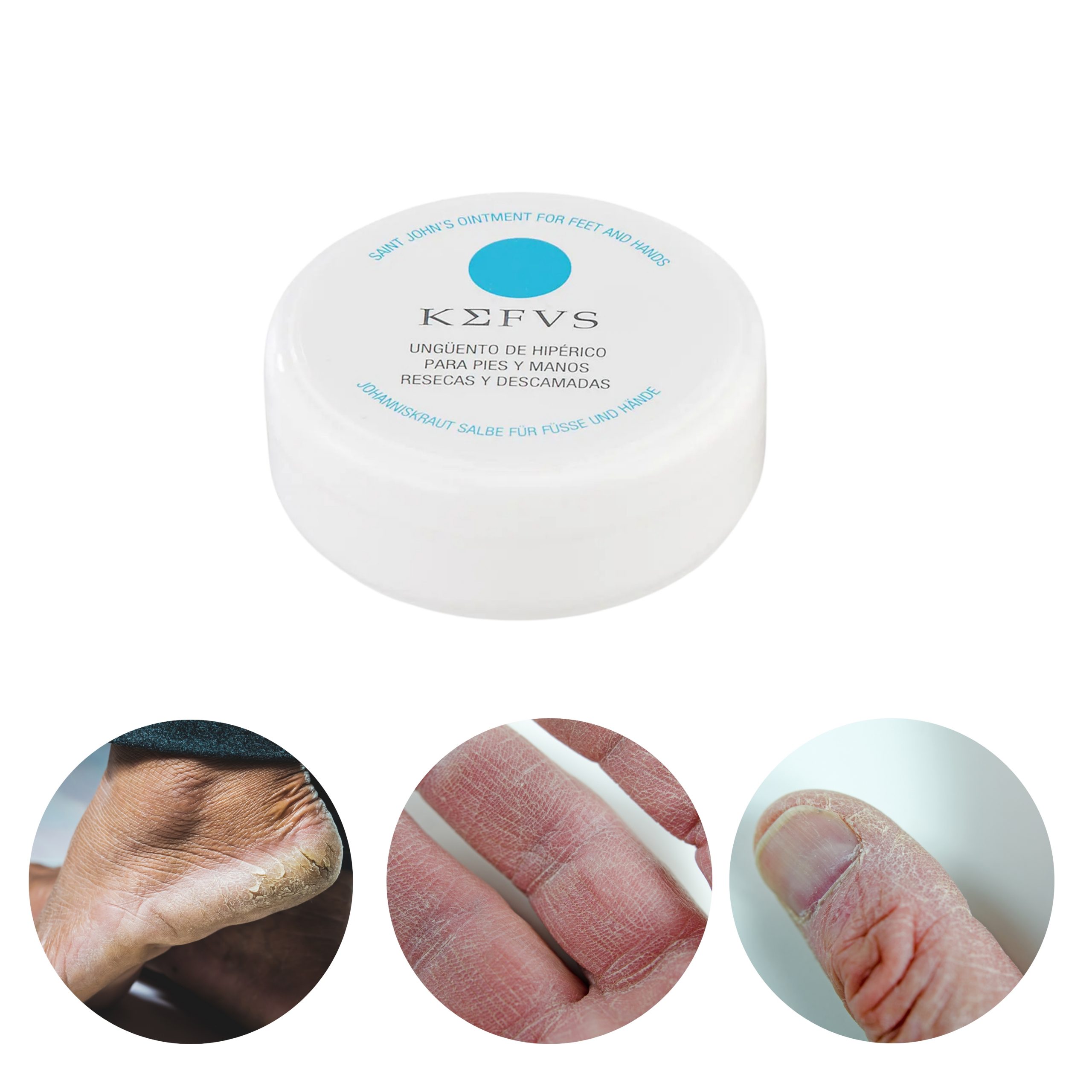 Ungüento Hipérico para pies y manos Kefus 50ml reparador de grietas