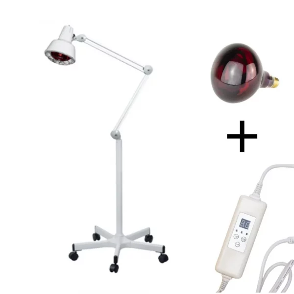 Lámpara de infrarrojos con brazo articulado y base rodable 275 W