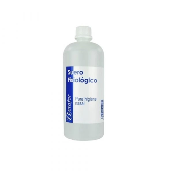 Suero fisiológico Betafar 500 ml y 1 L para higiene nasal y ocular