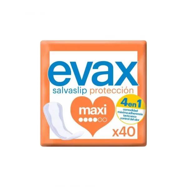 Pack de 40 unidades Evax Salvaslip Maxi con tecnología antiolor