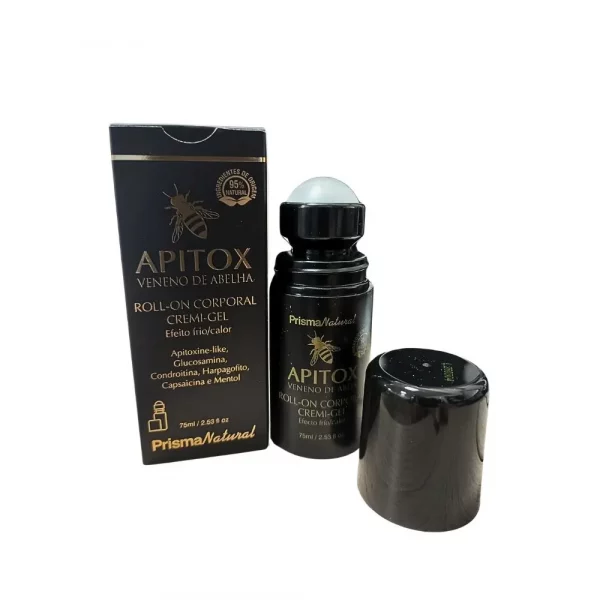 Apitox Roll-on 75ml gel masaje veneno de abeja alivio muscular y articular.