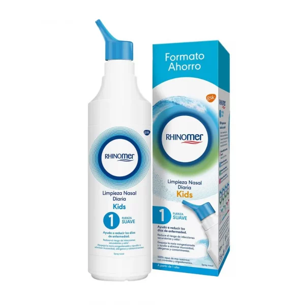 Envase Rhinomer Fuerza 1 Limpieza Nasal Nebulizador 180ml agua de mar.