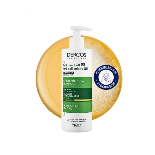 Vichy Dercos Champú Anticaspa Cabello Seco combate caspa seca y nutre el cabello