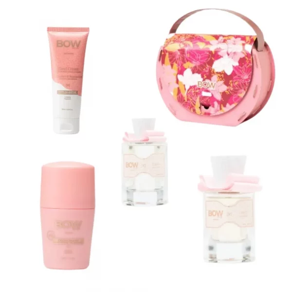 Gama completa de productos Bow New York Loura inspirada en La Vie est Belle colonia crema y desodorante