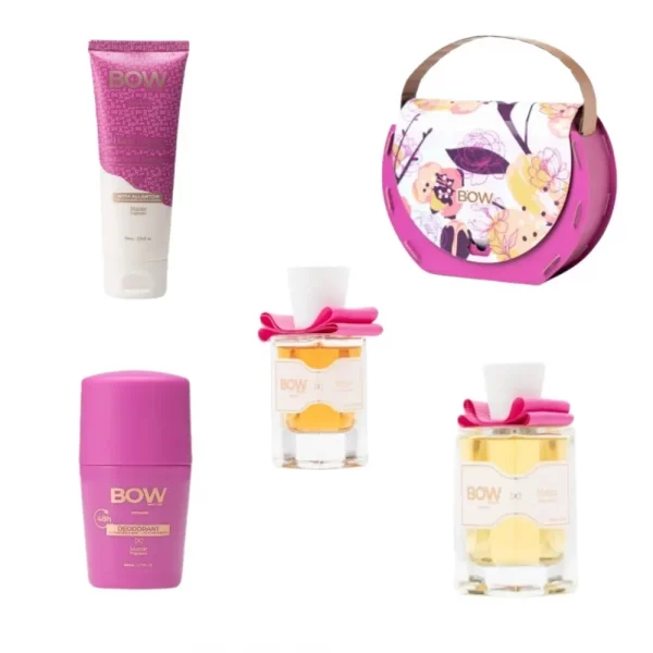Gama completa Bow New York Mamie inspirada en Libre Le Parfum colonia crema y desodorante.