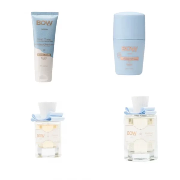 Gama completa Bow New York Rosalynn colonia crema y desodorante floral rosas.