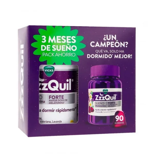 ZzzQuil pack ahorro melatonina gummies para ayudar a conciliar el sueño